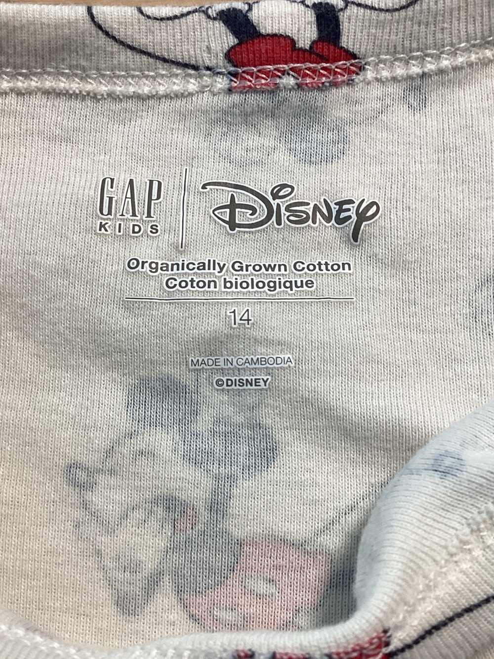 Disney White Pajama Set with Red & Black Cartoon Print - Picture 7 of 7